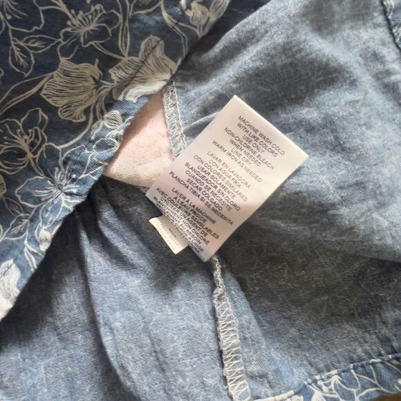 Vince Camuto 3T Girl's Floral Square Neck Linen Summer Dres - Picture 5 of 6